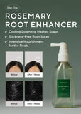 AROMATICA Rosemary Root Enhancer & Wooden Scalp Massager Set - Scalp Nourishing Spray with Food-graded Rosemary Essential Oil - Improve Hair Growth