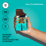 TRUBAR Vegan Protein Bar, Oh Oh Cookie Dough, Gluten Free, Plant Based Protein, Dairy Free, Non GMO, Soy Free, No Sugar Alcohols, 12G Protein, 13G Fiber, 23G Carb, Healthy on The Go Snack Bars, 12 CT