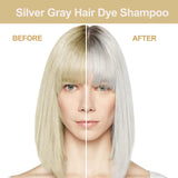 Fvquhvo Instant Hair Color Shampoo, Silver Gray Hair Dye Shampoo 3 in 1, Natural Silver Hair Shampoo, Shampoo Hair Dye Works in Minutes,16.90 Fl Oz Shampoo Para Canas (natural silver gray)