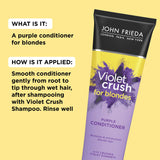 JOHN FRIEDA Violet Crush For Blondes Purple Conditioner for Blonde Hair ~ 8.3 oz