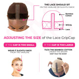 MILANO COLLECTION Lace Wig Grip Cap for Women, Adjustable Wig Cap with Headband, Non-Slip Wig Gripper to Keep Wigs Lace Front In Place, 2 Pack, Chocolate Brown