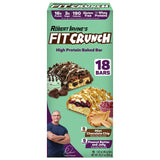 FITCRUNCH Protein Bars, Snack Size Variety Pack, Gluten Free (18 Bars, Mint Chocolate Chip & Peanut Butter Jelly)