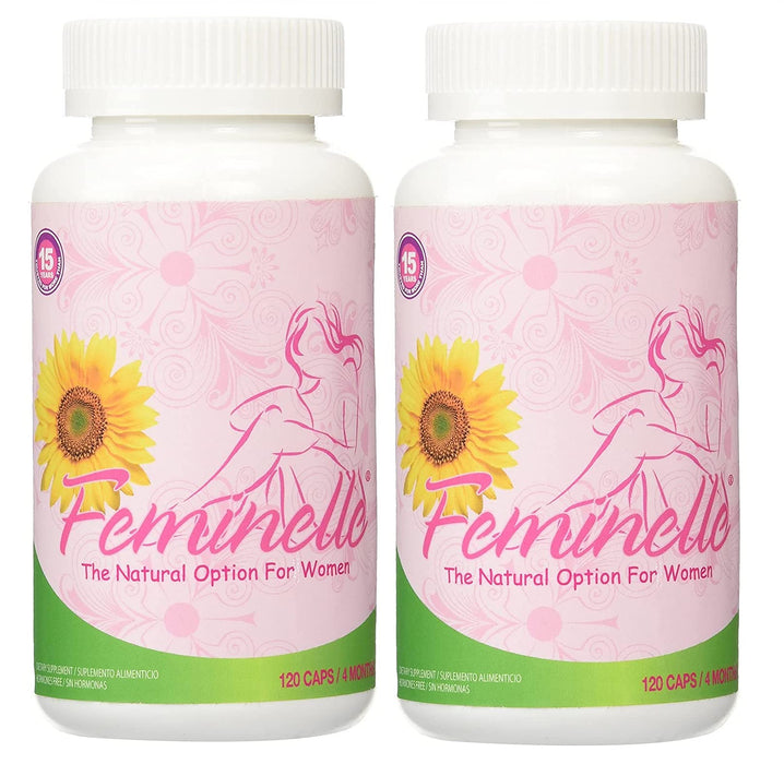 2 BOTTLES 240 CAPSULES FEMINELLE LAURA FLORES MENOPAUSIA