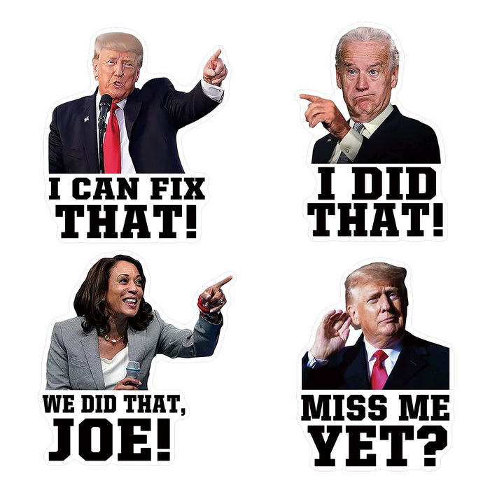 YINENA 100Pcs I Did That Biden Stickers I Can Fix That Trump Stickers Funny Sticker of Joe Biden and Donald Trump Sticker Campaign Logo Parody Sticker for Car Motorcycles Helmets Laptop Decor 2x3 in