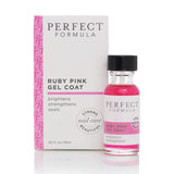 Perfect Formula Ruby Pink Gel Coat - Nail Strengthener, Keratin Nail Treatment, Gemstone Pink Gel Nail Polish - Nail Strengthener for Damaged Nails - Made In The USA .60 fl oz.