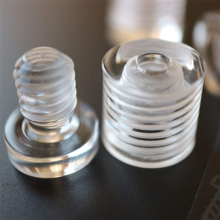 4 x Clear Standoffs, Glass Like, Acrylic, Transparent spacers, Plastic, wallmount, Display Signs, Through Hole Panels Supports, Water Resistant, Anti-Corrosion, Waterproof, Size 13x13mm, 1/2 x 1/2