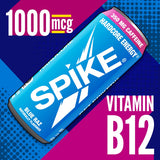 Spike High-Altitude Energy - 350 mg Caffeine, 800 mg Beta-Alanine, 1000 mcg Vitamin B12 - Sugar-Free Blue Raz 16 oz (Pack of 12)