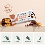 Supergut Prebiotic Bars | Meal Replacement | Boost GLP-1 | High Fiber and Protein | No Added Sugar | Keto Food, Snack (Peanut Butter Chocolate, 12 Count)