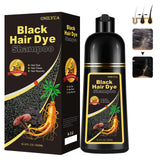 Instant Black Hair Shampoo Hair Color Shampoo for Gray Hair, Natural Black Hair Dye Shampoo 3 in 1 for Men & Women, Long Lasting Black Hair Dye, Black Shampoo Easy to Use at Home(Black)