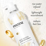 Pantene Sulfate Free Shampoo with Rice Water, Protects Natural Hair Growth, Volumizing, for Women, Nutrient Infused with Vitamin B5, Safe for Color Treated Hair, Pro-V Blends, 30.0 oz