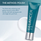 Lancer Skincare The Method: Polish Facial Exfoliator, Daily Exfoliating Face Wash with Natural Minerals, Normal Combination Skin, 8 Fluid Ounces