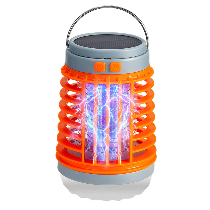 Mozz Guard Mosquitoes Zapper 2024, Buzzbug Mosquito Killer, USB Charing and Solar,Great for Outdoor and Indoor (1Pc-Orange)