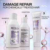 REDKEN Bonding Shampoo for Damaged Hair Repair, Intense Conditioning, Protects Color-Treated Hair, Sulfate-Free, For All Hair Types, Acidic Bonding Concentrate, 1000 ml