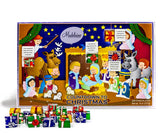 Madelaine Christmas Pageant Christmas Countdown Advent Calendar Filled With 24 Milk Chocolates Bite-Sized - 2 Pack of Chocolates - 8oz Wrapped in Foil