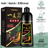 Fvquhvo Black Hair Color Shampoo for Gray Hair,Instant Black Hair Dye Shampoo 3 in 1,Long Lasting Black Hair Shampoo,Black Hair Dye Works in Minutes (black)