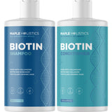 Volumizing Biotin Shampoo and Conditioner Set - Sulfate Free Shampoo and Conditioner for Dry Damaged Hair Care - Thinning Hair Shampoo and Conditioner with Nourishing Biotin and Rosemary Oil