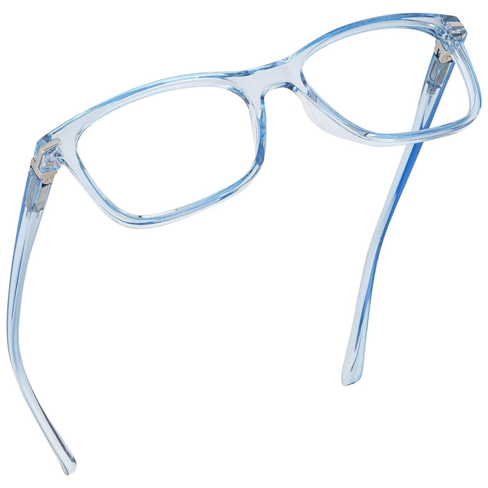 READEREST Blue Light Blocking Reading Glasses (Light Blue, 2.50 Magnification) Computer Eyeglasses With Thin Reflective Lens, Antiglare, Eye Strain, UV Protection, Stylish For Men And Women