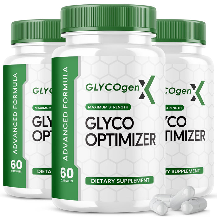 (3 Pack) Glyco Optimizer Glycogen X - Official Formula - GlycoOptimizer Advanced Formula Capsules with Chromium, Cinnamon Bark Glycogenx Supplement Glyco Optimizer Sugar Glycogen Plus (180 Capsules)