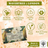 Wavertree & London French Pear Scented Natural Soap (2 Bars), 7oz Moisturizing French Triple Milled Soap Bars enriched with shea butter - Pure Plant Oil Bath & Body Soap for All Skin Types