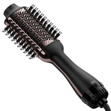 Upgraded 4 in 1 Hair Dryer and Styler Volumizer with Negative Ion Anti-frizz Ceramic Titanium Barrel Hot Air Brush Hair Straightener 75MM Oval Shape