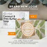 O Naturals 3-Pack Organic Coconut & Shea Butter Soap Bar 4oz each Set - 100% Vegan Cold Process Scented Premium Essential Handmade Natural Soap for Men Women, Face, Body