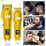 Ufree® Hair Clippers for Men Professional, Beard Hair Trimmer, Cordless Barber Clippers Supplies, Hair Cutting Kit, T Liners Edgers Clippers, Mens Grooming Kit, Birthday Gifts for Men Women, Gold