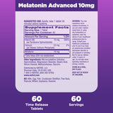 Natrol Sleep Advanced Melatonin – 10mg Time Release Tablets – Support for Relaxation & Restful Sleep – 60 Tablets