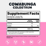 SonoHealth Cowabunga Colostrum - Premium, Pure & Unaltered Colostrum Powder Supplement - For Immune Support, Gut Health, Muscle Recovery & Wellness - Kosher & Halal Certified