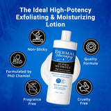 Dermal Therapy Alpha Hydroxy High Potency Lotion - Moisturizing and Exfoliating Treatment for Scaly, Flaky, Dry Skin | 10% Urea and 10% Lactic Acid | 16 fl. oz