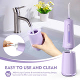 Water Flosser with 300mL/10.1oz Tank 4 Modes 6 Jet Tips,Dental Oral Irrigator for Home and Travel for Oral Care,USB Rechargeable Cordless Water Dental Picks for Teeth Cleaning,IPX7 Waterproof