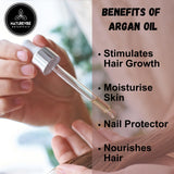 Naturevibe Botanicals Argan Oil 32 Ounces 100% Pure & Natural Morocco Oil | Cold Pressed | Great for Skin, Nails & Hair | Non-Greasy Body Oil | Face Moisturiser (946 ml)