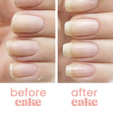 CAKE Power Boost Nail Strengthener & Nail Polish Duo: Color "Perfect Day at Coco Cay" - Keratin, Vitamin E, & Biotin Enriched, Nail Growth & Nail Hardener, (1 FL oz) CAKE Nail Treatment & Color