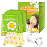 ProCIV 16 Packs Eye Masks for Dark Circles and Puffiness Disposable Soothing Headache Relief Dry Eyes, Stress Relief Relief Eye Fatigue Steam Eye Masks (Chamomile)