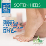 Miracle of Aloe, Miracle Heel Stick - Gel Socks Combo with UltraAloe, 2.5 Ounce Stick and Silicone Moisturizing Gel Heel Socks