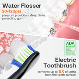 Bitvae Water Dental Flosser Teeth Picks - Cordless Water Flosser for Teeth - 5 Modes Sonic Electric Toothbrush,Upgraded Water Dental flosser Pick