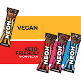 NEOH Chocolate Bars - Keto Chocolate Dipped Candy Bar, Gluten-Free Low-Calorie, Low-Carb, Plant-Based, High-Fiber Snacks, No Added Sugar, 1 Ounce Individually Wrapped Bars, 12 Pack