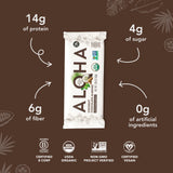 ALOHA Organic Plant Based Protein Bars - Coconut Almond, Vegan, Low Sugar, Gluten-Free, Low Carb, Non-GMO, No Stevia, No Erythritol - 12 Count (Pack of 1)