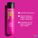 Matrix Keep Me Vivid Shampoo | Prolongs Color Vibrancy & Enhances Shine | Sulfate-Free | For Color Treated Hair | Gently Cleanses Hair | Salon Shampoo | Packaging May Vary |33.8 Fl. Oz.