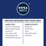 Nivea Men Sensitive Face Lotion with SPF 15, Broad Spectrum Sunscreen, 3 Pack of 2.5 Fl Oz Tubes