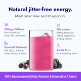 Zipfizz Daily Energy Drink Powder, Grape, 20 Pack | 3-in-1 Sustained Energy, Rapid Hydration, and Essential Vitamins | Sugar-Free | Electrolyte Powder | Contains Vitamin B-12 & Antioxidants