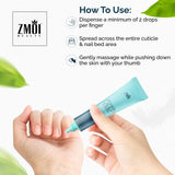 ZMOI Nourishing Cuticle and Nail Strengthening Cream | Made in USA | Nail Care Hydrating Serum, Soothe, Repair and Strengthen Cuticle & Nails with Organic Shea Butter, Cuticle Oil