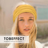 Tobeffect Extra Wide Turban Headbands for Women, 7'' Large Hairbands Boho Colorful Headband Twisted Knot Hair Accessories, 6 Pack