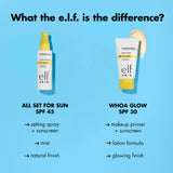 e.l.f. SKIN All Set For Sun SPF 45, Setting Spray With SPF 45 For Long-Lasting Makeup, Weightless, Non-Greasy Formula, Vegan & Cruelty-Free, Packaging May Vary