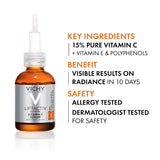 Vichy Vitamin C & Retinol Serum Duo | Anti-Aging Skin Care Set for Dark Spots, Wrinkles & Fine Lines | Skin Brightening & Firming