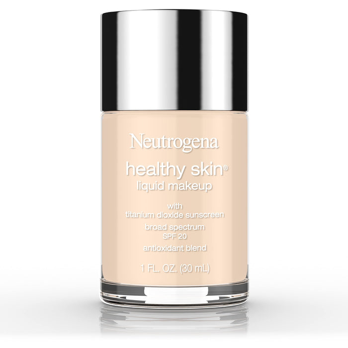 Neutrogena Healthy Skin Liquid Makeup Foundation, Broad Spectrum SPF 20 Sunscreen, Lightweight & Flawless Coverage Foundation with Antioxidant Vitamin E & Feverfew, Classic Ivory, 1 fl. oz