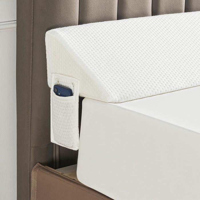 IFNOW Queen Size(60"x6"x10") Bed Wedge Pillow for Headboard, Mattress Gap Filler(0-8"), Bed Wedge for Gap Between Your Headboard and Mattress White