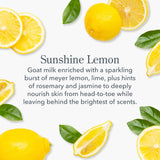 Beekman 1802 Sunshine Lemon Hand Cream - Scented - 2 fl oz - Nourishes, Hydrates & Repairs - With Goat Milk, Shea Butter & Glycerin - Non-Greasy - No Irritation - Good for Sensitive Skin