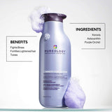 Pureology Strength Cure Blonde Purple Shampoo for Blonde & Lightened Color-Treated Hair, 9 Fl Oz