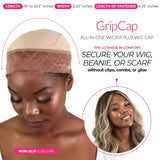 MILANO COLLECTION Wig Grip Cap for Women | Stocking Dome Cap with Built In Elastic Headband | Non Slip Wig Gripper Accessories for Keeping Wigs Lace Front In Place, Nude, 1 Pack, One Size