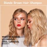 Blonde Brown Hair Shampoo Hair Dye Shampoo 3 in 1,Instant Hair Color Shampoo for Men and Women,Shampoo Hair Dye Works in minutes,Natural Brown Hair Dye - Long Lasting Shampoo Para Canas